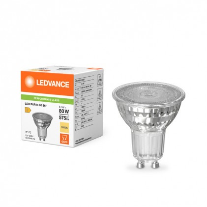 Led лампа OSRAM PAR16 P 80 36° 6.1W/830 GU10 230V светодиодная