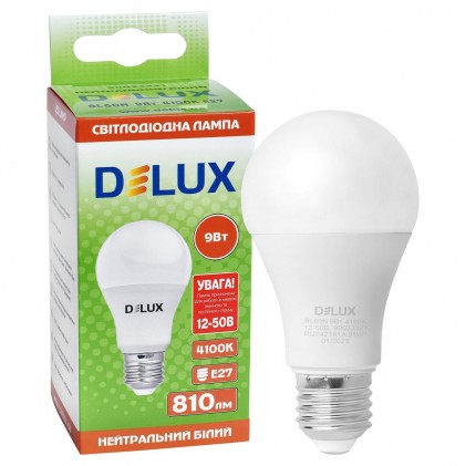Led лампа DELUX BL60N AC/DC12-50В 9W 4100K E27 светодиодная