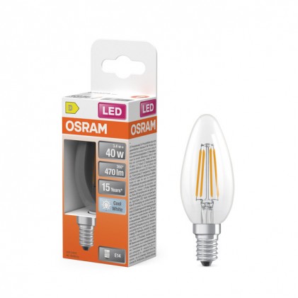 Led лампа OSRAM Star Classic В40 3.4W/840 220-240V FIL E14