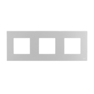 Рамка ABB Zenit S 3-м серебряная Z2273.А PL
