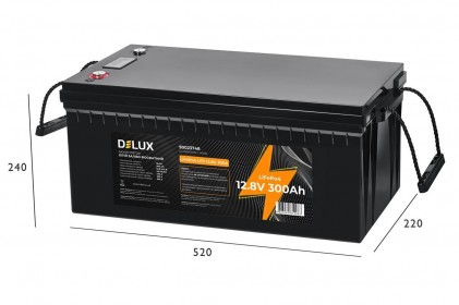 Акумулятор DELUX LFР 12.8V 300A літійовий с LCD LiFePO4