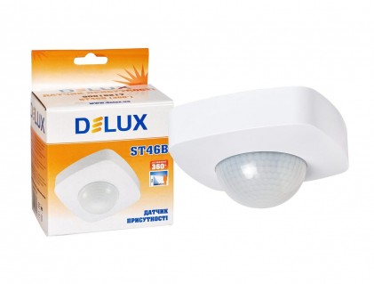 Датчик присутності DELUX ST46B (360°) білий