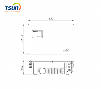 Інвертор TSUN TSOL-ACU5.0K номінальною потужністю 5 кВт