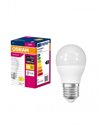 Лампа OSRAM VALUE CLP75 7W/830 230V FR E27 світлодіодна