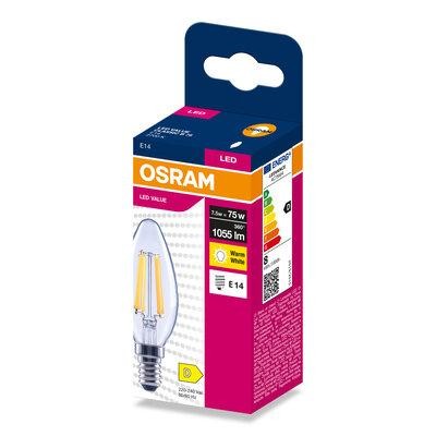 Лампа OSRAM VALUE CLB75 7.5W/827 230V FIL E14 светодиодная