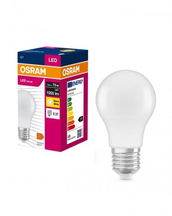 Лампа OSRAM VALUE CLА75 10W/830 230V FR E27 светодиодная