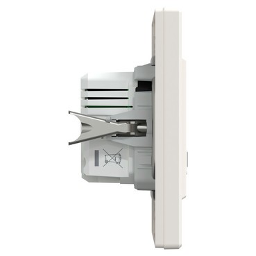 Зарядка подвійна SCHNEIDER ASFORA USB type A+С 3.4А 21Вт кремова