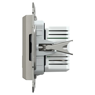 Зарядка подвійна SCHNEIDER ASFORA USB type A+С 3.4 А 21Вт сталь