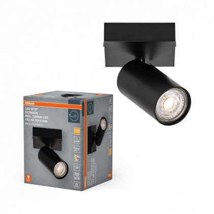 Світильник OSRAM SPOT Octagon 3.4W GU10 2700K DIM чорний світлодіодний