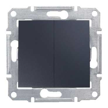 Выключатель SCHNEIDER Sedna SDN0600170 2кл. (сх.6+6) переключатель графит