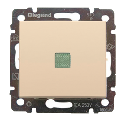 Выключатель (сх 1) LEGRAND Valena Classic с подсветкой слоновая кость