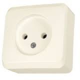 Розетка SCHNEIDER PRIMA WDE001100 без заземляющего контакта без защитных шторок откр. установка. крем