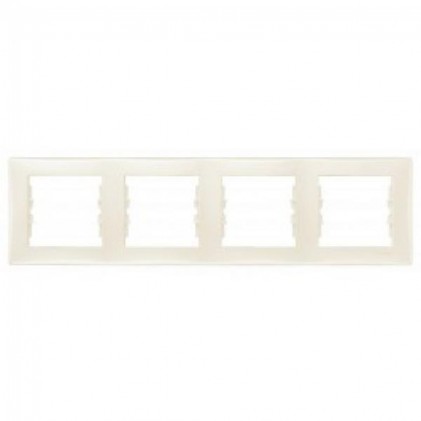 Рамка SCHNEIDER SEDNA SDN5800723 4 места слоновая кость