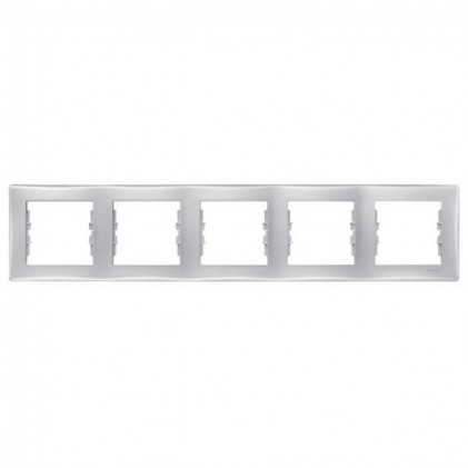 Рамка SCHNEIDER SEDNA SDN5800960 5 місць алюміній