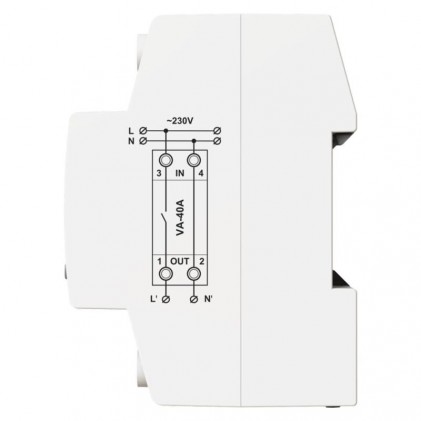 Реле напруги з контролем струму DigiTOP VA-40A M2W термозахист
