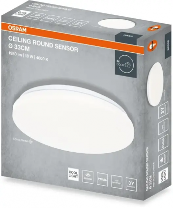 Светильник OSRAM Ceiling Round Sensor 18W 840 IP20 EUE светодиодный