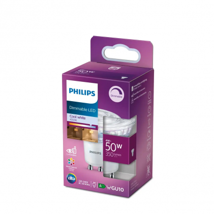 Led лампа PHILIPS 4-50W 36D 4000K C90 GU10 DIM светодиодная