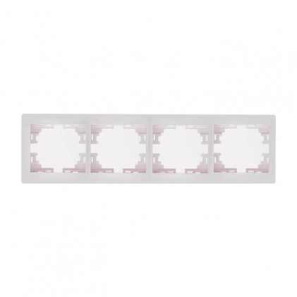 Рамка LEZARD Mira 701-0200-149 горизонтальная без вставки 4 места белая