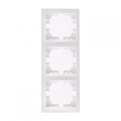 Рамка LEZARD Mira 701-0200-153 вертикальная без вставки 3 места белая