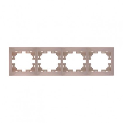 Рамка LEZARD Mira 701-0300-149 горизонтальная без вставки 4 места крем