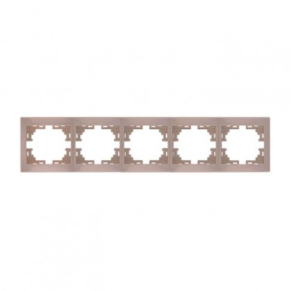 Рамка LEZARD Mira 701-0300-150 горизонтальная без вставки 5 мест крем