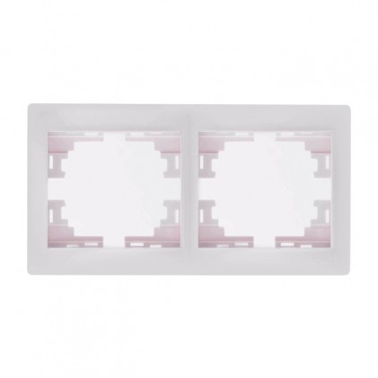 Рамка LEZARD Mira 701-0200-147 горизонтальная без вставки 2 места белая