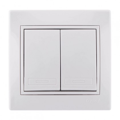 Выключатель LEZARD Mira 701-0202-101 2кл. белый