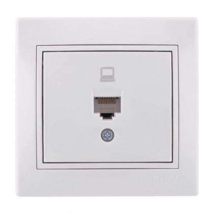 Розетка LEZARD Mira RJ 45 CAT5 разъем 701-0202-139 компьютерная белая