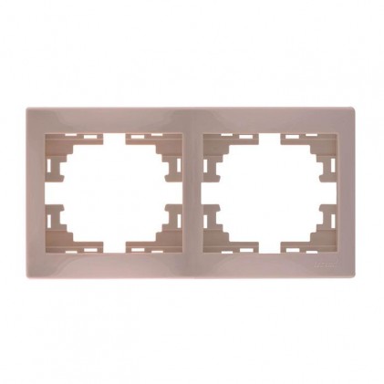 Рамка LEZARD Mira 701-0300-147 горизонтальна без вставки 2 місця крем