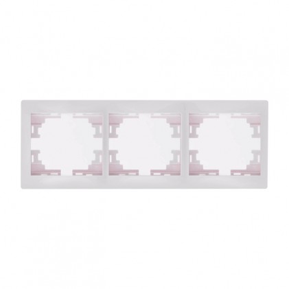 Рамка LEZARD Mira 701-0200-148 горизонтальная без вставки 3 места белая