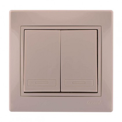 Выключатель LEZARD Mira 701-0303-101 2кл. крем