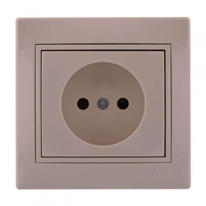 Розетка LEZARD Mira 701-0303-121В без заземляющего контакта крем