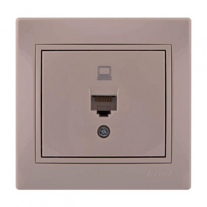 Розетка LEZARD Mira RJ 45 CAT5 разъем 701-0303-139 компьютерная крем