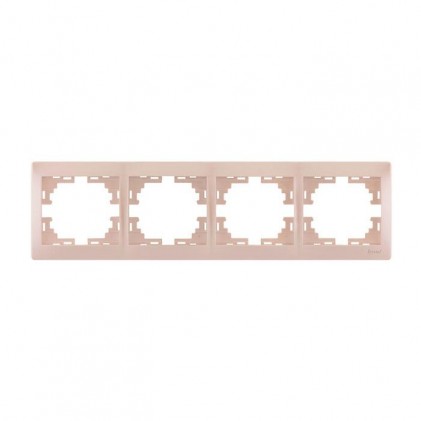 Рамка LEZARD Mira 701-3000-149 горизонтальна без вставки 4 місця перлинно-біла