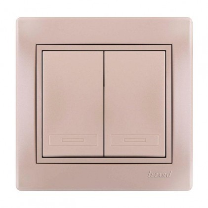 Выключатель LEZARD Mira 701-3030-101 2кл. жемчужно-белый