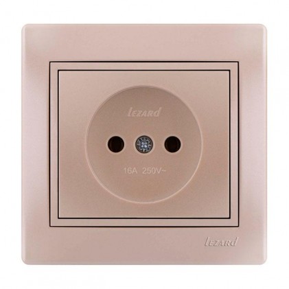 Розетка LEZARD Mira 701-3030-121В без заземляющего контакта жемчужно-белый