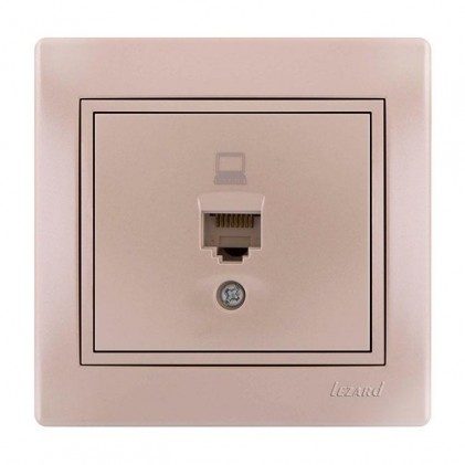 Розетка LEZARD Mira RJ 45 CAT5 разъем 701-3030-139 компьютерная жемчужно-белая
