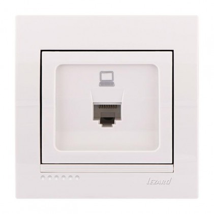 Розетка LEZARD Deriy 702-0202-139 компьютерная белая