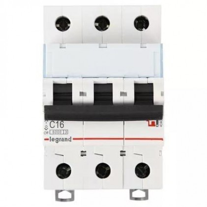 Автовыключатель LEGRAND ТX3 6кА 16А 3п C 404056