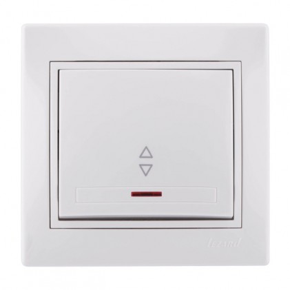 Выключатель LEZARD Mira 701-0202-114 1кл. проходной с подсветкой белый