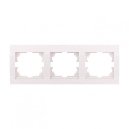 Рамка LEZARD Deriy 702-0200-148 горизонтальная без вставки 3 места белая