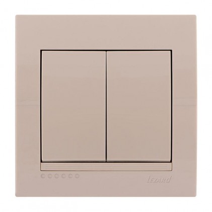 Выключатель LEZARD Deriy 702-0303-101 2кл. крем