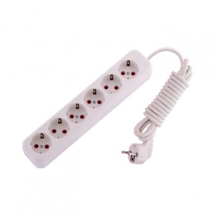 Удлинитель LEZARD LILA с заземлением 6 входов 3 метра 720-0603-601