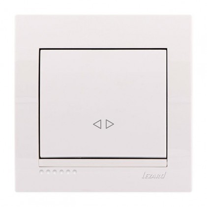 Выключатель LEZARD Deriy 702-0202-107 промежуточный белый