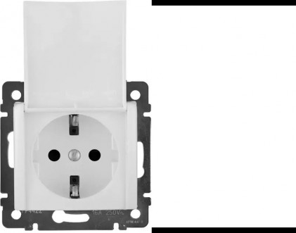 Розетка с заземлением LEGRAND Valena Classic 16А с крышкой белая