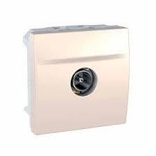 Розетка SCHNEIDER UNICA MGU3.464.25 TV концевая штырьевой разъем 2 мод. слоновая кость