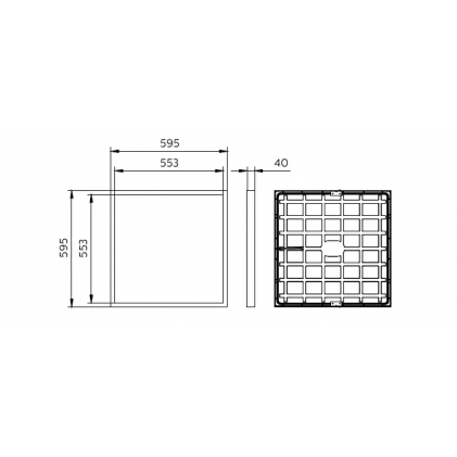 LED панель PHILIPS SM065C с креплением на поверхность 34W 4000K PSU W60L60 OC светодиодная