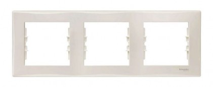 Рамка SCHNEIDER SEDNA SDN5800523 3 места слоновая кость