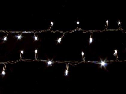 Гирлянда внешняя DELUX STRING 200LED 20m белый/черный IP44 EN