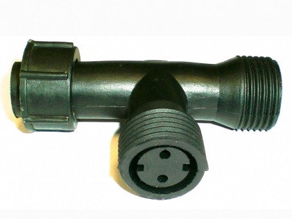 Коннектор для гирлянд DELUX Connector T-type 2 выхода IP44 new чёрн. EN